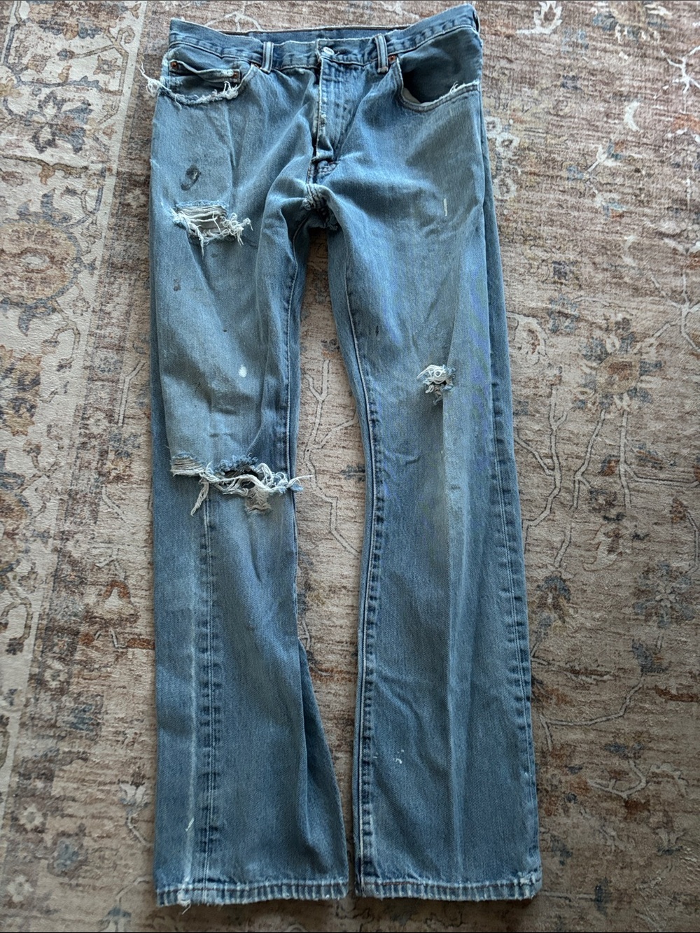 Y2K Levi’s 517 Bootcut Distressed Jeans Men’s 33x34 Faded Workwear